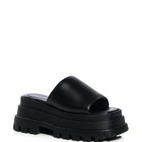 AZALEA WANG BERNARD FLATFORM SANDAL IN BLACK -Sewing Down South shop azalea wang bernard flatform sandal black 3 3