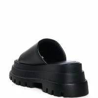 AZALEA WANG BERNARD FLATFORM SANDAL IN BLACK -Sewing Down South shop azalea wang bernard flatform sandal black 4 4