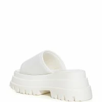 AZALEA WANG BERNARD FLATFORM SANDAL IN WHITE -Sewing Down South shop azalea wang bernard flatform sandal white 4 4