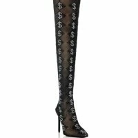 AZALEA WANG BLING BLING STILETTO BOOT IN BLACK -Sewing Down South shop azalea wang bling bling stiletto boot in black black 3 3 c1