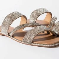 AZALEA WANG BLING ME OUT FLAT SANDAL IN NUDE -Sewing Down South shop azalea wang bling me out flat sandal in nude nude 6 6