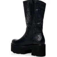 AZALEA WANG BLIZZARD CHUNKY WESTERN BOOT IN BLACK -Sewing Down South shop azalea wang blizzard chunky western boot in black black 4 4
