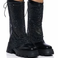 AZALEA WANG BLOOMFIELD EMBELLISHED BOOT IN BLACK