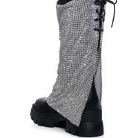 AZALEA WANG BLOOMFIELD EMBELLISHED BOOT IN SILVER -Sewing Down South shop azalea wang bloomfield embellished boot in silver silver 4 4
