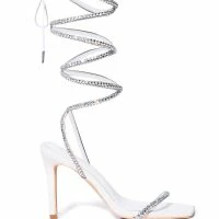 AZALEA WANG BROMLEY STRAPPY SANDAL IN WHITE 7 AZALEA WANG BROMLEY STRAPPY SANDAL IN WHITE -Sewing Down South shop azalea wang bromley strappy sandal in white white 2 2 c1