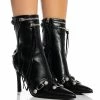 AZALEA WANG BROOKLYN PU BOOTIE IN BLACK