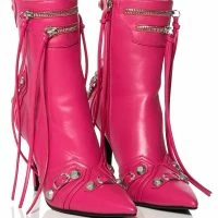 AZALEA WANG BROOKLYN PU BOOTIE IN PINK -Sewing Down South shop azalea wang brooklyn pu bootie in pink pink 1 1 c1