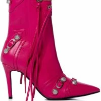 AZALEA WANG BROOKLYN PU BOOTIE IN PINK