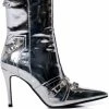 AZALEA WANG BROOKLYN STILETTO BOOTIE IN SILVER