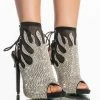 AZALEA WANG BURNING UP STILETTO BOOTIE IN BLACK