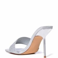 AZALEA WANG CAILY SILVER STILETTO MULE -Sewing Down South shop azalea wang caily silver stiletto mule silver 4 4