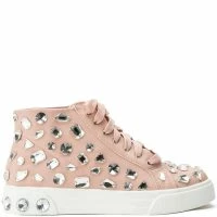 AZALEA WANG ON MY WAY FLAT RHINESTONE SNEAKER IN BLUSH