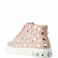 AZALEA WANG ON MY WAY FLAT RHINESTONE SNEAKER IN BLUSH -Sewing Down South shop azalea wang calianna flat rhinestone sneaker in blush blush 4 4