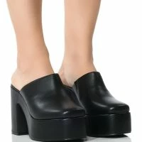 AZALEA WANG CAMBRIA BLACK CHUNKY CLOG -Sewing Down South shop azalea wang cambria black chunky clog black 1 1