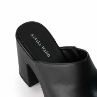 AZALEA WANG CAMBRIA BLACK CHUNKY CLOG -Sewing Down South shop azalea wang cambria black chunky clog black 5 5