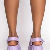 AZALEA WANG CANT HOLD BACK FLATFORM SANDAL IN PURPLE -Sewing Down South shop azalea wang cant hold back flatform sandal in purple purple 4 4