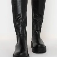 AZALEA WANG CAN'T RAIN ON ME FLATFORM BOOT IN BLACK -Sewing Down South shop azalea wang cant rain on me flatform boot in black black 3 3