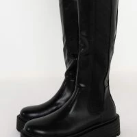 AZALEA WANG CAN'T RAIN ON ME FLATFORM BOOT IN BLACK -Sewing Down South shop azalea wang cant rain on me flatform boot in black black 5 5