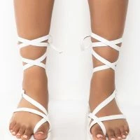 AZALEA WANG CATCHING FLIGHTS FLATFORM SANDAL IN WHITE -Sewing Down South shop azalea wang catching flights flatform sandal in white white 3 3