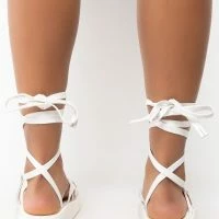 AZALEA WANG CATCHING FLIGHTS FLATFORM SANDAL IN WHITE -Sewing Down South shop azalea wang catching flights flatform sandal in white white 4 4