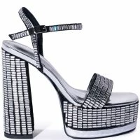Sewing Down South shop -Sewing Down South shop azalea wang catriona chunky embellished sandal in silver silver 2 2