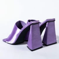 AZALEA WANG CAUGHT IN A DREAM CHUNKY SANDAL IN PURPLE -Sewing Down South shop azalea wang caught in a dream chunky sandal in purple purple 5 5