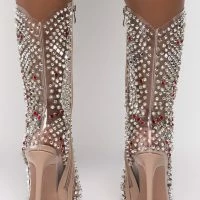 AZALEA WANG CENTER OF ATTENTION WESTERN STILETTO BOOTIE IN NUDE -Sewing Down South shop azalea wang center of attention stiletto bootie in nude nude 4 4