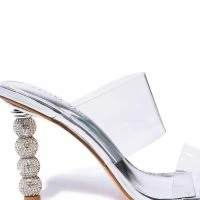 AZALEA WANG CHANTAL EMBELLISHED STILETTO SANDAL IN SILVER -Sewing Down South shop azalea wang chantal embellished stiletto sandal in silver silver 5 5