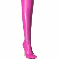 AZALEA WANG CHARMED RHINESTONE STILETTO BOOT IN PINK -Sewing Down South shop azalea wang charmed rhinestone stiletto boot in pink pink 3 3