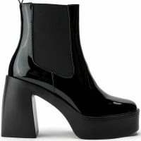 AZALEA WANG CHERRY CHUNKY BOOTIE IN BLACK -Sewing Down South shop azalea wang cherry chunky bootie in black black 2 2