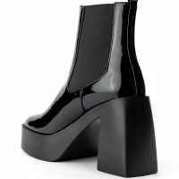 AZALEA WANG CHERRY CHUNKY BOOTIE IN BLACK -Sewing Down South shop azalea wang cherry chunky bootie in black black 4 4
