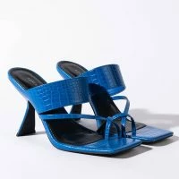 AZALEA WANG CITY DREAMS CHUNKY SANDAL IN BLUE -Sewing Down South shop azalea wang city dreams chunky sandal in blue blue 4 4