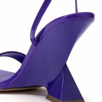 AZALEA WANG COIN PATENT CHUNKY SANDAL IN PURPLE -Sewing Down South shop azalea wang coin patent chunky sandal in purple purple 5 5 c1
