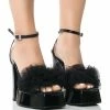 AZALEA WANG COLADA BLACK TULLE SANDAL