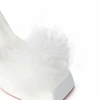 AZALEA WANG COLADA WHITE TULLE SANDAL -Sewing Down South shop azalea wang colada white tulle sandal white 5 5 c1