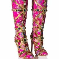 AZALEA WANG CONFIDENT EMBELLISHED BOOT IN PINK