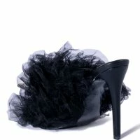 AZALEA WANG COOL TULLE STILETTO SANDAL IN BLACK -Sewing Down South shop azalea wang cool tulle stiletto sandal in black black 4 4