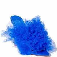 AZALEA WANG COOL TULLE STILETTO SANDAL IN BLUE -Sewing Down South shop azalea wang cool tulle stiletto sandal in blue blue 3 3