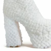 AZALEA WANG COZY CUTIE FAUX FUR CHUNKY PLATFORM BOOT IN WHITE -Sewing Down South shop azalea wang cozy cutie faux fur chunky platform boot in white white 5 5