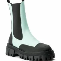 AZALEA WANG CRAZY LIKE ME FLATFORM BOOTIE IN BLUE -Sewing Down South shop azalea wang crazy like me flatform bootie in blue blue 3 3