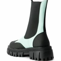 AZALEA WANG CRAZY LIKE ME FLATFORM BOOTIE IN BLUE -Sewing Down South shop azalea wang crazy like me flatform bootie in blue blue 4 4