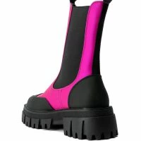 AZALEA WANG GENEVIEVE FLATFORM BOOTIE IN PINK -Sewing Down South shop azalea wang crazy like me flatform bootie in pink pink 4 4