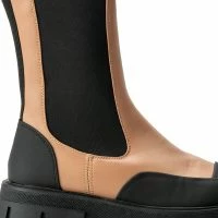 AZALEA WANG CRAZY LIKE ME FLATFORM BOOTIE IN SAND -Sewing Down South shop azalea wang crazy like me flatform bootie in sand sand 5 5