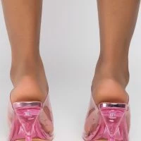 AZALEA WANG CROSS MY HEART STILETTO SANDAL IN PINK -Sewing Down South shop azalea wang cross my heart stiletto sandal in pink pink 4 4