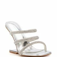 AZALEA WANG DIONNE EMBELLISHED CHUNKY SANDAL IN SILVER -Sewing Down South shop azalea wang dionne embellished chunky sandal in silver silver 3 3