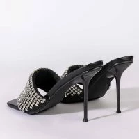 AZALEA WANG DIRTY DANCING STILETTO SANDAL IN BLACK -Sewing Down South shop azalea wang dirty dancing stiletto sandal in black black 5 5