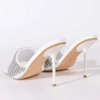 AZALEA WANG DIRTY DANCING STILETTO SANDAL IN WHITE -Sewing Down South shop azalea wang dirty dancing stiletto sandal in white white 5 5