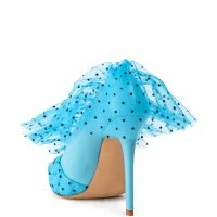 AZALEA WANG DISCREET TULLE POLKA DOT PUMP IN BLUE -Sewing Down South shop azalea wang discreet tulle polka dot pump in blue blue 4 4