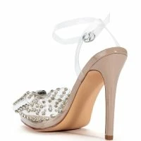 AZALEA WANG DO MY THING BLING BLING PUMP IN NUDE -Sewing Down South shop azalea wang do my thing bling bling pump in nude nude 4 4