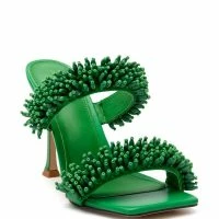 AZALEA WANG DOMITILLA SLIP ON STILETTO SANDAL IN GREEN -Sewing Down South shop azalea wang domitilla slip on stiletto sandal in green green 3 3 c1